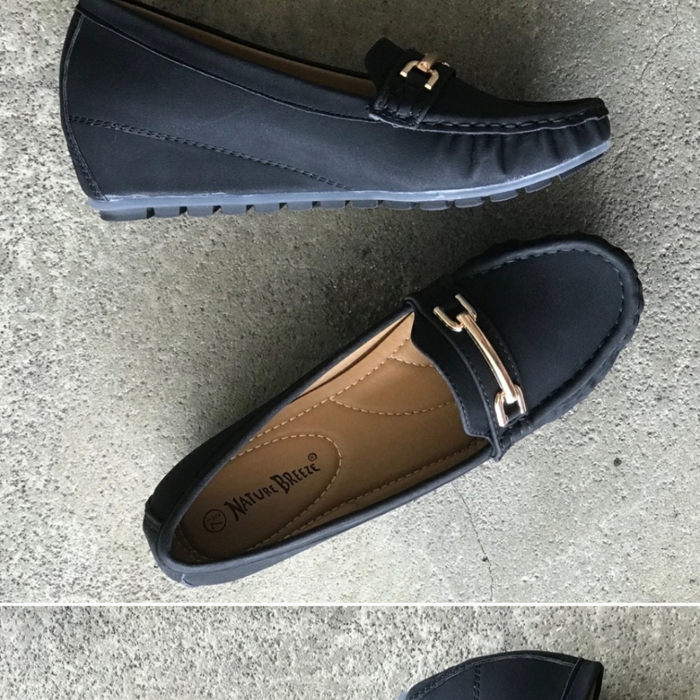 Reposh Nature Matt Black Comfort Mama Shoe Loafer